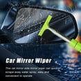 thumbnail image 3 of A house of tools Car Side Mirror Squeegee, 35.6'' Retractable Rearview Mirror Wiper, Mini Portable Auto Window Squeegee Cleaner, Universal Vehicle Glass Cleaning Tool for Rainy Foggy Weather (Green), 3 of 11