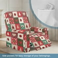 thumbnail image 3 of Kuiaobaty Plaid Snowflake Print Reclining Slipcover Breathable Recliner Chair Cover Large with Pocket Easy Replacement Reclining Sofa Slipcover Thick Recliner Couch Cover for Living Room, 3 of 8