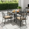 thumbnail image 6 of Kimunuk Outdoor Chair Cushions set of 2, 22" x 22" Zipped Waterproof Outdoor Seat Cushions Couch Pads with Ties for Patio Furniture, Sand, 6 of 6