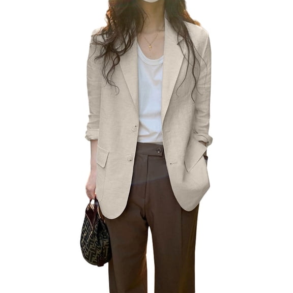 ZANZEA Women Lapel Collar Long Sleeve Blazer Solid Casual Suit Coat Outwear