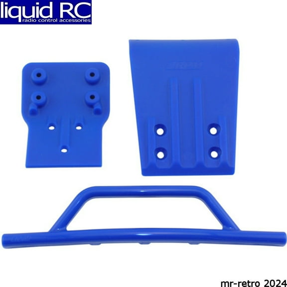 RPM R/C Products 80025 Front Bumper/Skid Plate Blue: Slash 4x4