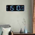 thumbnail image 4 of Reloj electrónico moderno con pantalla de temperatura de fecha Reloj de escritorio Silencioso 2 alarmas Pequeño-Azul Gloria reloj electronico, 4 of 9