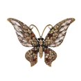 thumbnail image 2 of Soumake Butterflies Shape Large Lapel Pin Christmas Rhinestone Shiny Brooch Pin Scarf Clip, 2 of 8