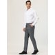 thumbnail image 4 of Lars Amadeus Pantalones pitillo pahombre Pantalones de vestir de lápiz con frente plano de color sólido Gris oscuro XL, 4 of 6