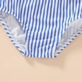 thumbnail image 5 of Younger Tree Toddler Baby Girls Summer Swimsuit Sleeveless Striped Swimwear Two-Piece Suit Beach Bikini for 6-12 Months, 5 of 8