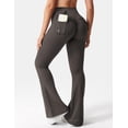 thumbnail image 2 of Leggins YEOREO Brittany Flare con bolsillos para mujer, gris café, XS, 2 of 5