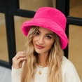 thumbnail image 4 of Hauaitttt Solid Color Fisherman Hat for Women Autumn and Winter Warm Hats Winter Casual Hat Turkey Hat Corduroy Hat Bucket Hat Black Summer Hat Hat Ladies Summer One Has Bucket Hat Ladies Fresh Hat, 4 of 4