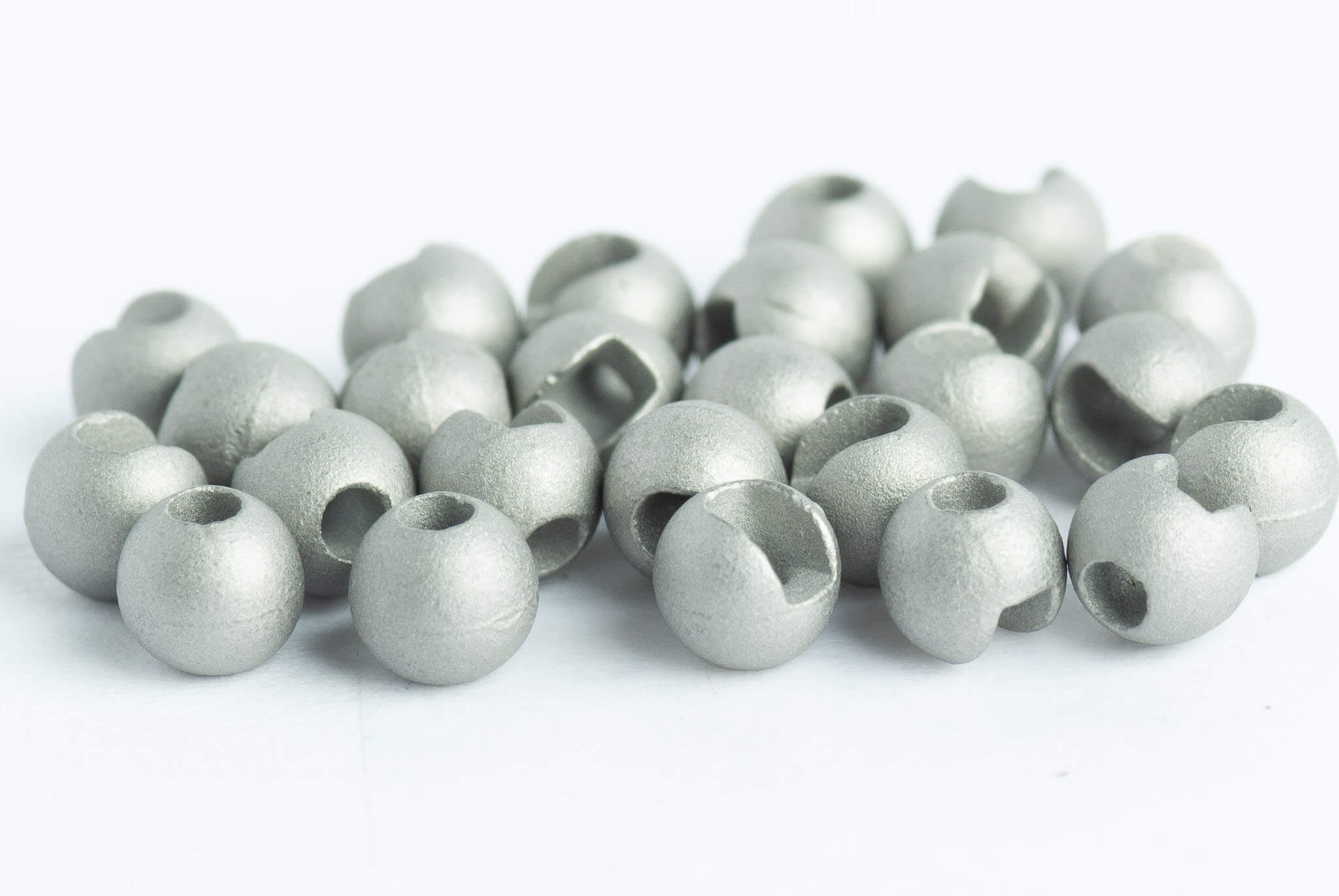 Slotted Tungsten Beads for Fly Tying 100 Pack (Matte Nickel, 3.2 mm
