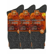 Mens 3-Pack Black Lambs Wool Mega Thermal Work Socks