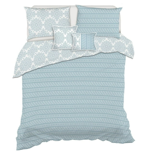 Safdie & Co. Clipped Jacquard Comforter Set 5PC - Isabelle Double Queen