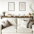 thumbnail image 4 of IdeaHouse 5.9" Narrow Sofa Table, Skinny Console Table with Storage, Slim Behind Couch Table for Living Room, Entryway, Hallway, Foyer - Rustic Brown, 4 of 7