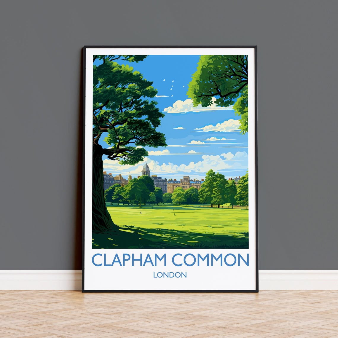 Clapham Common London Wall Art Print England Park Travel And Urban Nature Decor