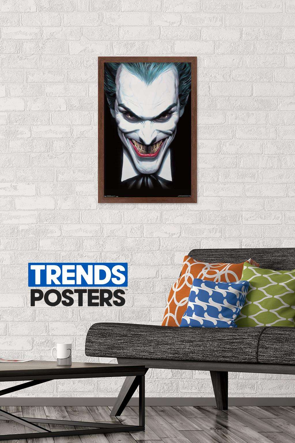 DC Comics - The Joker - Portrait Wall Poster, 14.725" x 22.375", Framed