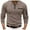 C180/Brown, variant on XIYON Mens Long Sleeve Polo Shirts Male Shirt Quarter Zip Work Daily Wear Fashion Comfortable Plain Pocket Regular Fit Top Classic Men's Shirts