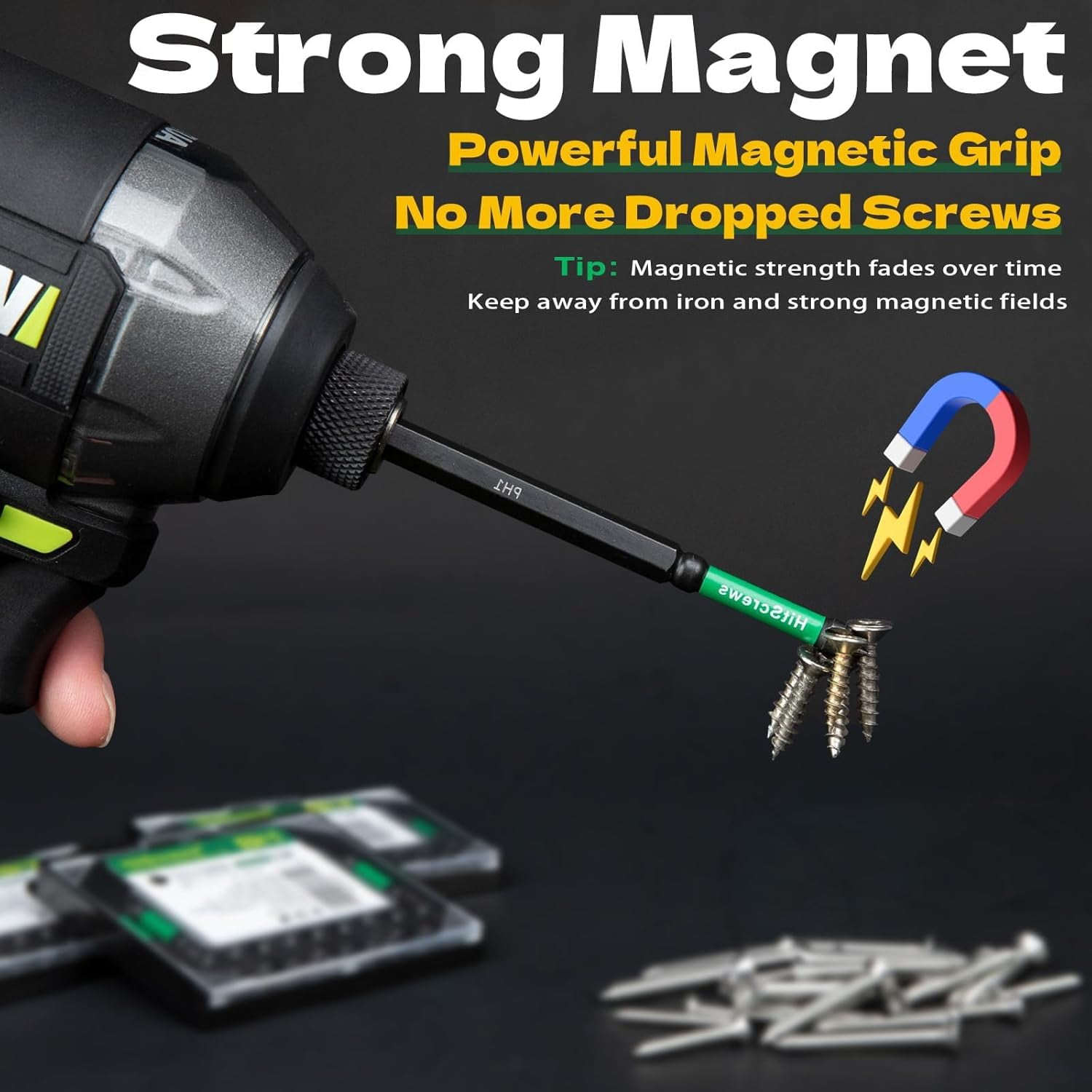 MKEUDQ-Anti Slip Magnetic Phillips #2 Screwdriver Bits-4 Inch, New Precision Laser-Etched Micro-Slip Grip, Impact Resistant S2 Steel PH2 Impact Driver Bits For Heavy-Duty Repairs and Assembly | 10 Pa