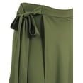 thumbnail image 4 of Doublju Women's Tie Waist Flared Wrap Maxi Skirt (Plus Size Available), 4 of 4