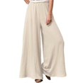 thumbnail image 1 of Womens Elastic Waist Wide Leg Pants Loose Casual Trousers, 1 of 2