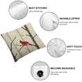 thumbnail image 4 of Nawypu  Throw Pillow Cover Birds in Birch Animal Trees Nature Red White Grey Square Pillow Case Cushion Cover for Home Car Decorative,Set of 2, 4 of 6