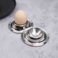 thumbnail image 2 of Jinsinto Set of 3 egg cups, stackable, polished stainless steel, dishwasher-safe, 2 of 5