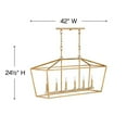thumbnail image 2 of 3539DA Hinkley Lighting Stinson - 6 Light Linear Chandelier in Transitional Style - 42 Inches Wide by 24.5 Inches High-Distressed Brass Finish, 2 of 7