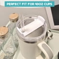 thumbnail image 2 of 40 OZ Tumbler Lid Replacement Fit for  Cup, 2 Pack Clear Replacement Lids Fit Travel Tumbler, Spill Proof Tumbler Covers for Cup Accessories (Clear - White), 2 of 7