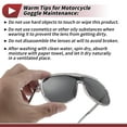thumbnail image 6 of 1 Set Motorcycle Riding Goggles Anti-glare Tri-Acetyl Cellulos PC UV400 Cycling Sunglasses Black Lens Bright Gray Gray Frame, 6 of 6