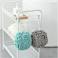 thumbnail image 2 of 2Pcs Fuzzy Ball Hand Towel, Soft, High Absorbent, Microfiber, for Instant Drying of Hands, for Home,Kitchen,Bathroom, Washstand, Powder Room Gadgets (Blue+Gray), 2 of 7