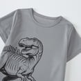 thumbnail image 4 of larppty Pajamas for Boys Cute Short Sleeve and Shorts Sleepwear 2PCS Big Kids PJS Nighty Clothes(11-12 Years,Grey), 4 of 7