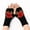 Black red, variant on Fingerless Gloves Knitted Flower Winter Glove Half Finger Warm Mittens for Womens Girls Ladies Handmade Embroidery