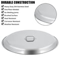 thumbnail image 4 of Couvercle Rond pour Foyer en Acier Inoxydable avec Poignée, Housse Robuste et Résistante aux Intempéries pour Feu de Camp, Argent, Ajustement Universel pour Foyers de 20x20 à 38x38 Pouces, pour Patio et Camping, 4 of 8