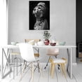 thumbnail image 2 of Mudket Black White Cheetah with Towel Turban Canvas Wall Art, Funny Bathroom Humor Wall Decor Pictures Waterproof Print for Bathroom Powder Room Home Decor , Framed Ready to Hang - 12"L x 8"W, 2 of 9