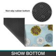 thumbnail image 6 of Geometric Flower and Dahlia Blue Anti Fatigue Kitchen Rugs Set Of 2, Non Slip Washable Decorative Floor Mats for Kitchen Sink Laundry, 17"x30" and 17"x47", 6 of 6