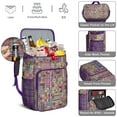 thumbnail image 3 of Geometric Insulated Cooler Backpack - 20L Soft Cooler Bag, Plaid Design for Outdoor Adventures, 3 of 5
