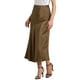 thumbnail image 4 of Falda Maxi de Satén para Mujer Otoño Cintura Alta Casual Fiesta de Cóctel Boda Sirena Larga XS Marrón, 4 of 6