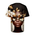 thumbnail image 5 of TSADFHJI T-Shirts en Coton pour Femmes Coupe Ample Mode Décontractée Imprimé Col Rond Manches Courtes T-Shirt Haut TTTG Beige, 5 of 5