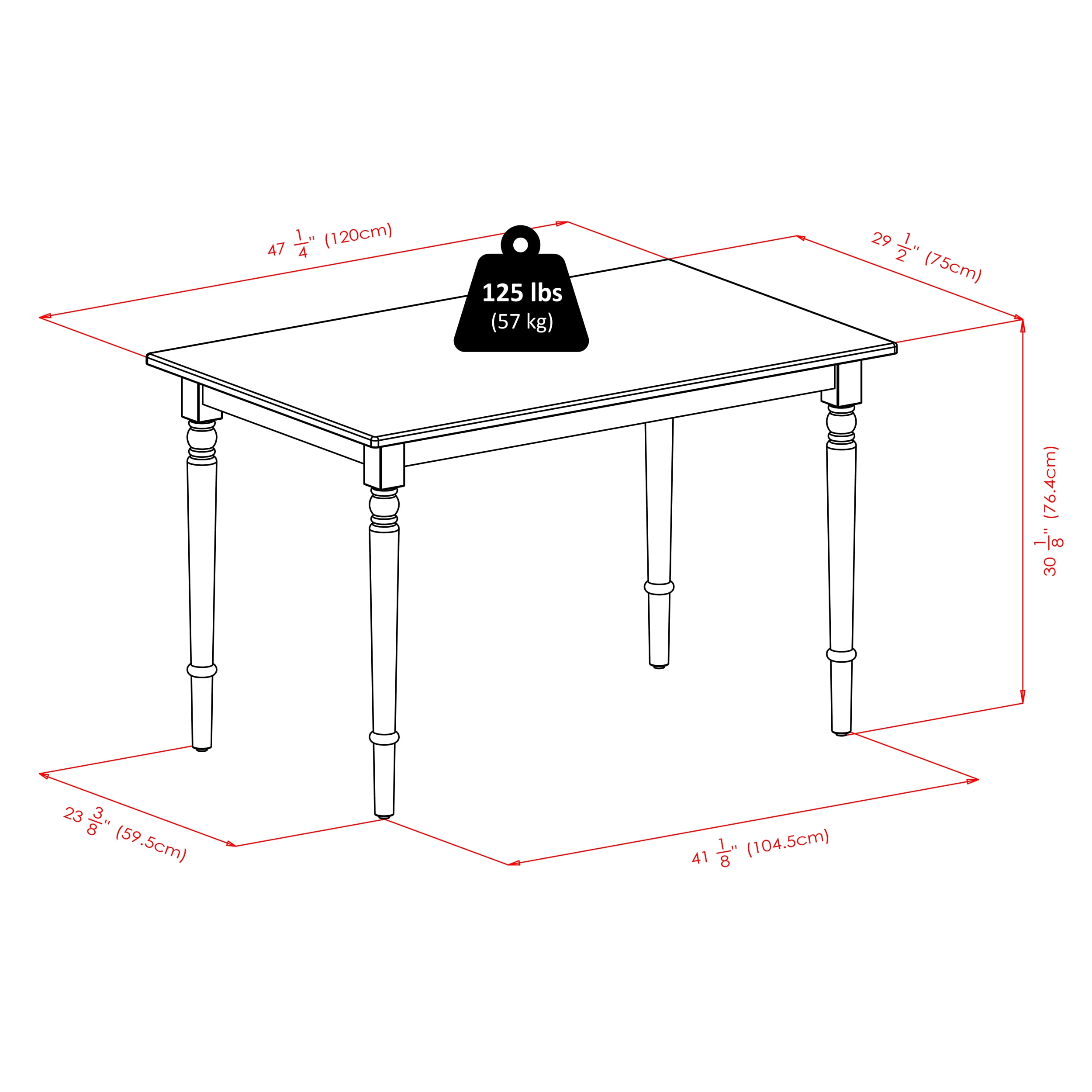 Winsome Ravenna Rectangle Dining Table, Natural Finish