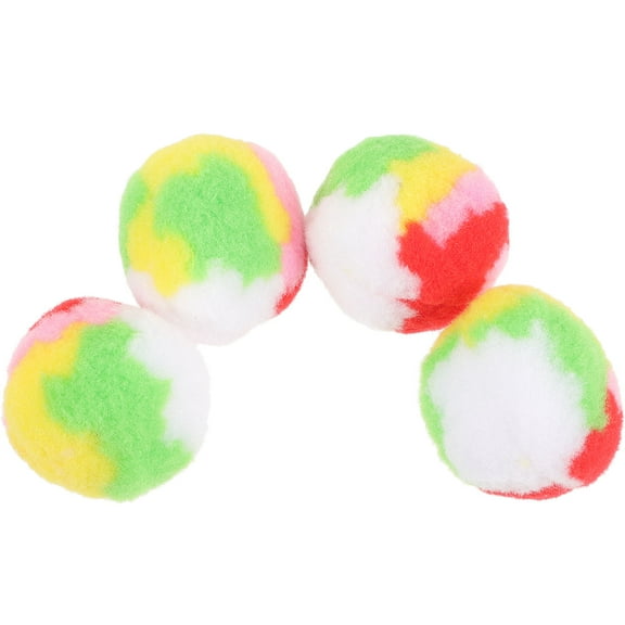 LOLIPPYY 4Pcs Soft Cat Balls for Indoor Cats Teeth Grinding and Exercise 1.8x1.8in