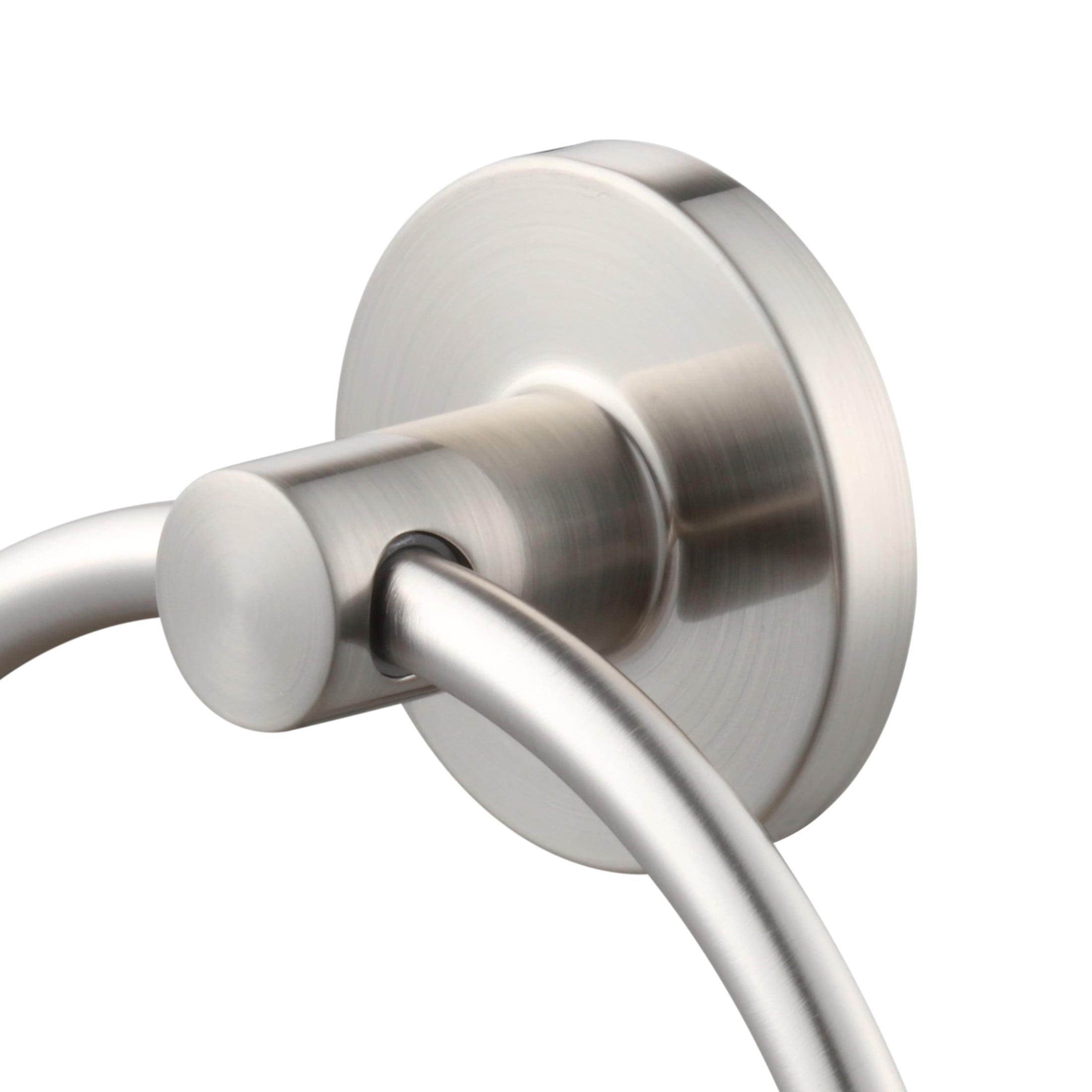 Mainstays Modern Round Towel Ring in Satin Nickel