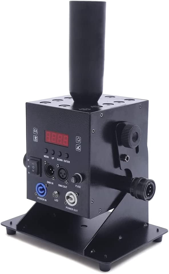 LED CO2 Jet Machine, Single Tube Air Column Smoke Fogger Machine, 26-33ft Spray Height with DMX Control for Stage DJ Show Effect, 10''x6''x16''