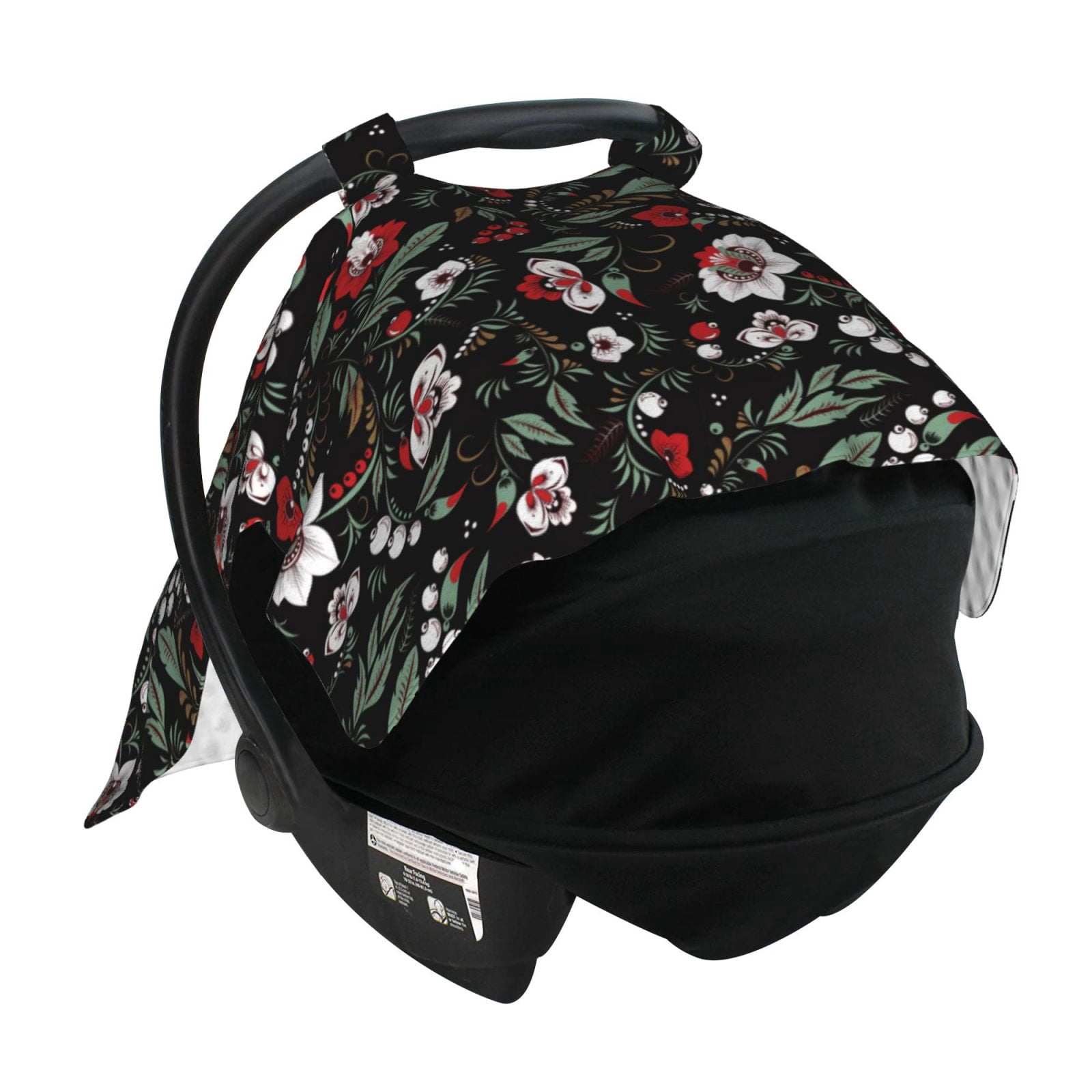 Car Seat Cover Baby - floral prints Breathable Infant Car Seat Cover for Baby Carseat, Lightweight Comfort Baby Essentials Must Haves Newborn Stuff for Girl Boy