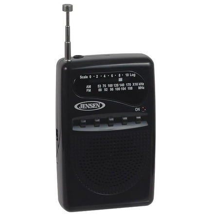 Jensen Portable AM/FM Radio, Black, MR-80