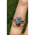 thumbnail image 5 of Solitaire Brilliance 2.1CT Oval Cut Lab Grown Diamond Engagement Hidden Halo Ring with V shaped Round Diamond Wedding Band, Wedding Set For Women in 18K Yellow Gold, Ring Size 7.5, 5 of 6