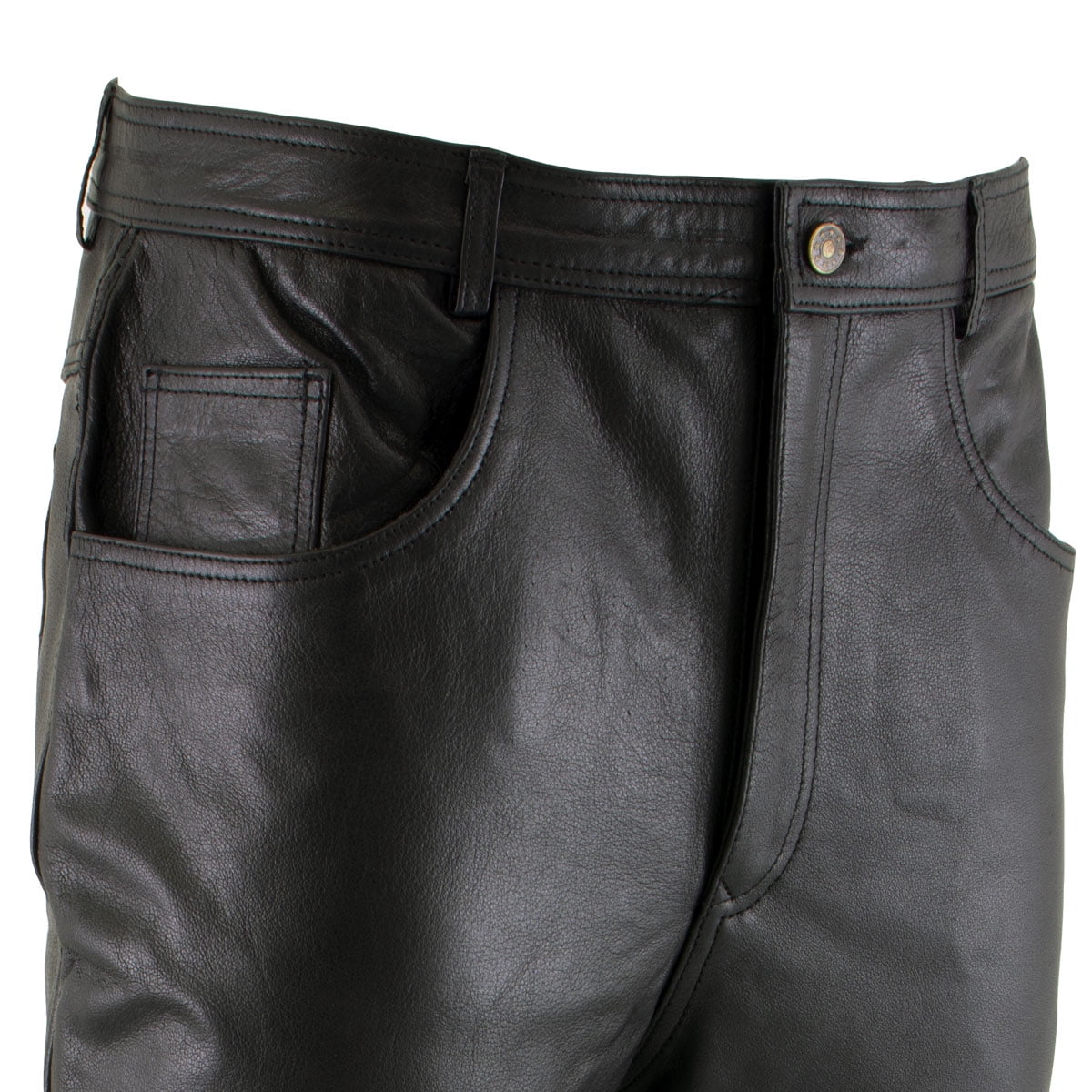 Xelement B7400 Classic Mens Fitted Leather Pants 46 