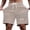 Khaki, variant on Men's Summer Letter Print Casual Shorts Lightweight Polyester Leisure Wear