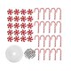thumbnail image 5 of Adornos colgantes navideños con forma de bastón de caramelo, cuentas espaciadoras de 25 m de largo. 35mm Rojo Blanco, 5 of 9