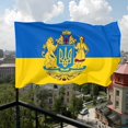 thumbnail image 4 of Ukrainian Flag 3x5 FT Double Heavy Duty Color Ukraine Flags Banner With 2 Brass Perfect For Balcony Thicker, 4 of 8