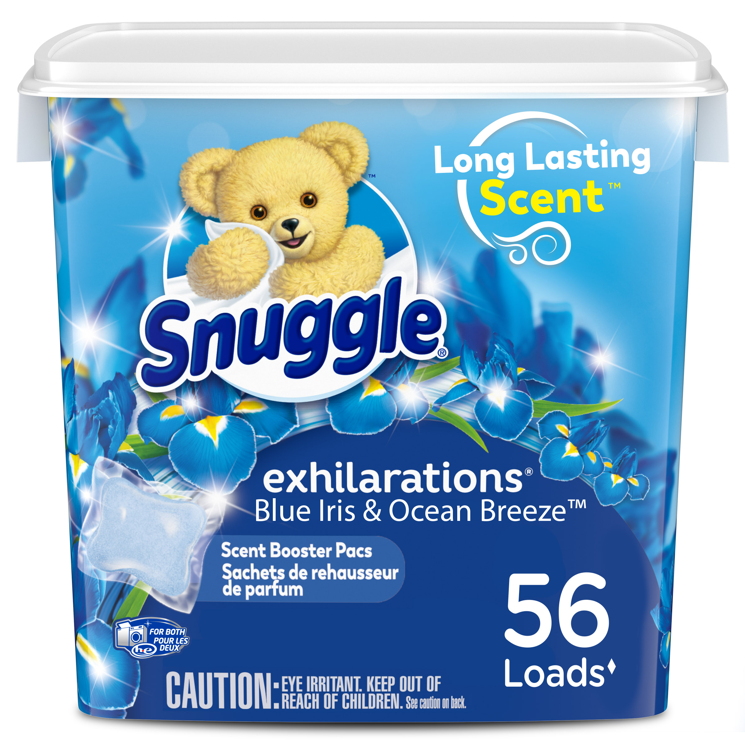 Snuggle Exhilarations In Wash Laundry Scent Booster Pacs, Blue Iris