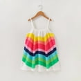thumbnail image 2 of YEEDISON Summer Cute Toddler Baby Girl Dress Girls Costume Kids Princess Sleeveless Rainbow Print Sling Dresses, 2 of 5