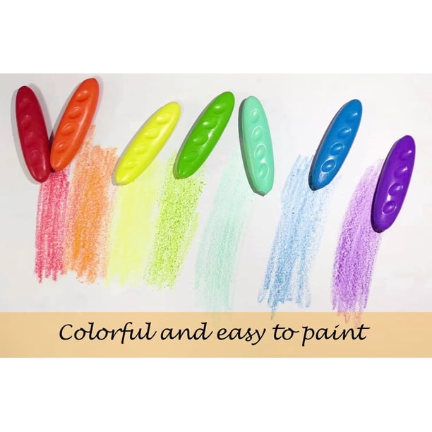 Plus Crayones De Maní Para Niños, 12 Colores Lavables | Envío gratis
