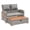 Gray, variant on Afuera Living Solid Teak Wood Outdoor Daybed in Brown/Natural